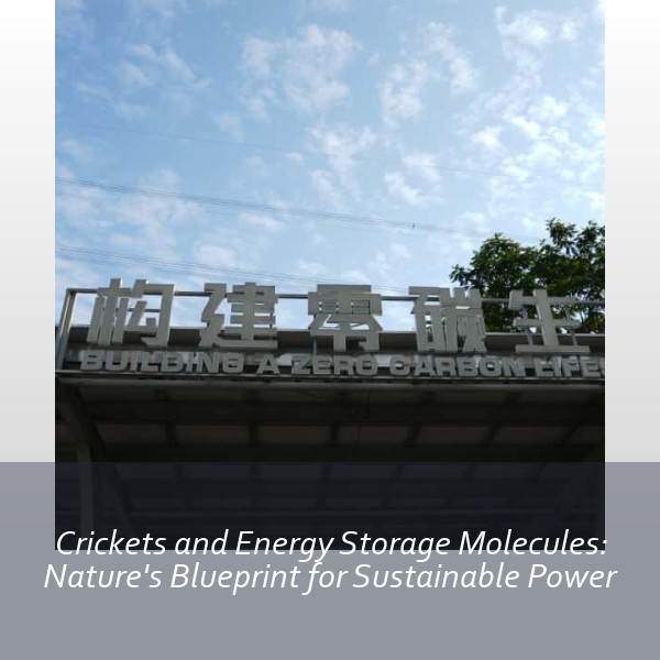 Crickets and Energy Storage Molecules: Nature's Blueprint for Sustainable Power